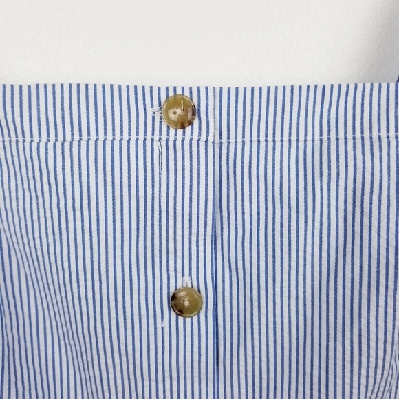 J. Crew Seersucker Button Front Dress L6977 size 14 NWT - Picture 7 of 10